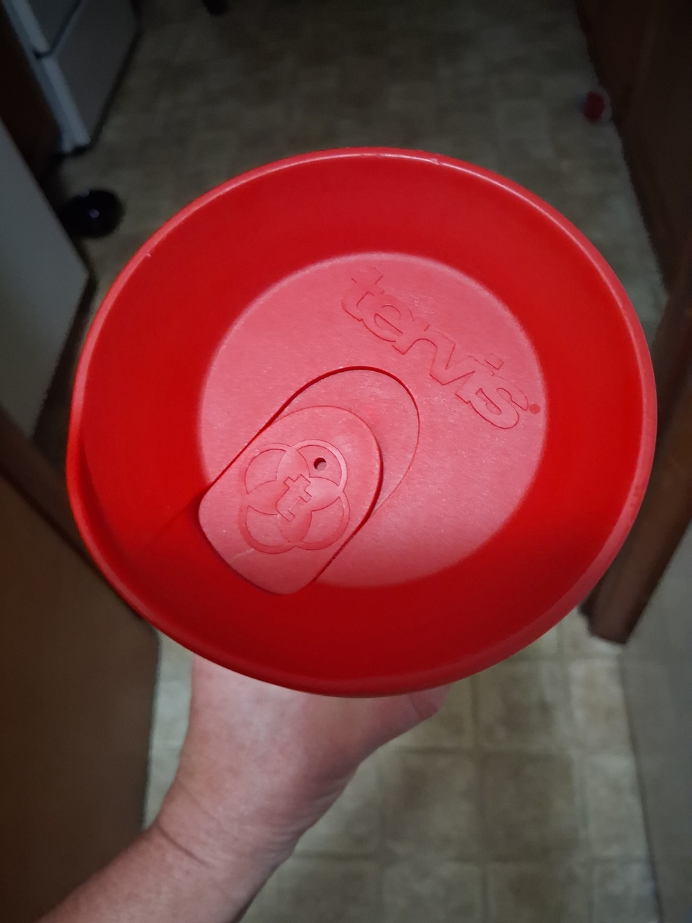 Teva Red Silicone Collapsible Cup with Embossed Logo IU